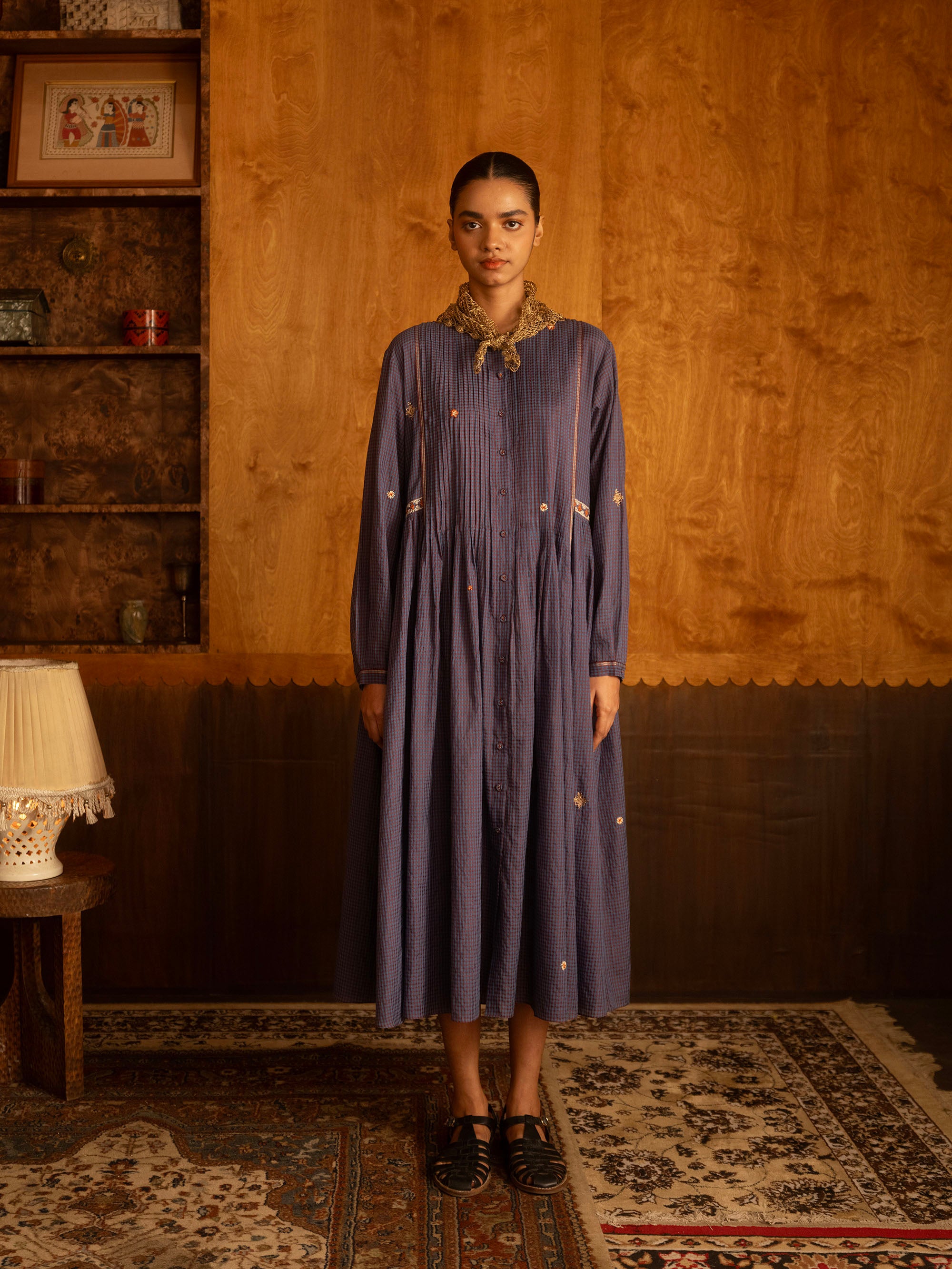 The She Recites Gulzar Dress – Blue