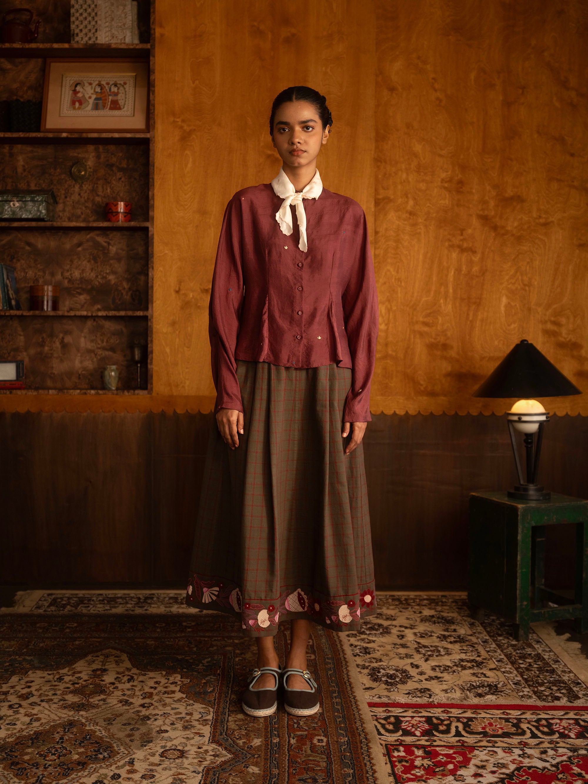 The Modern Victorian Blouse – Burgundy
