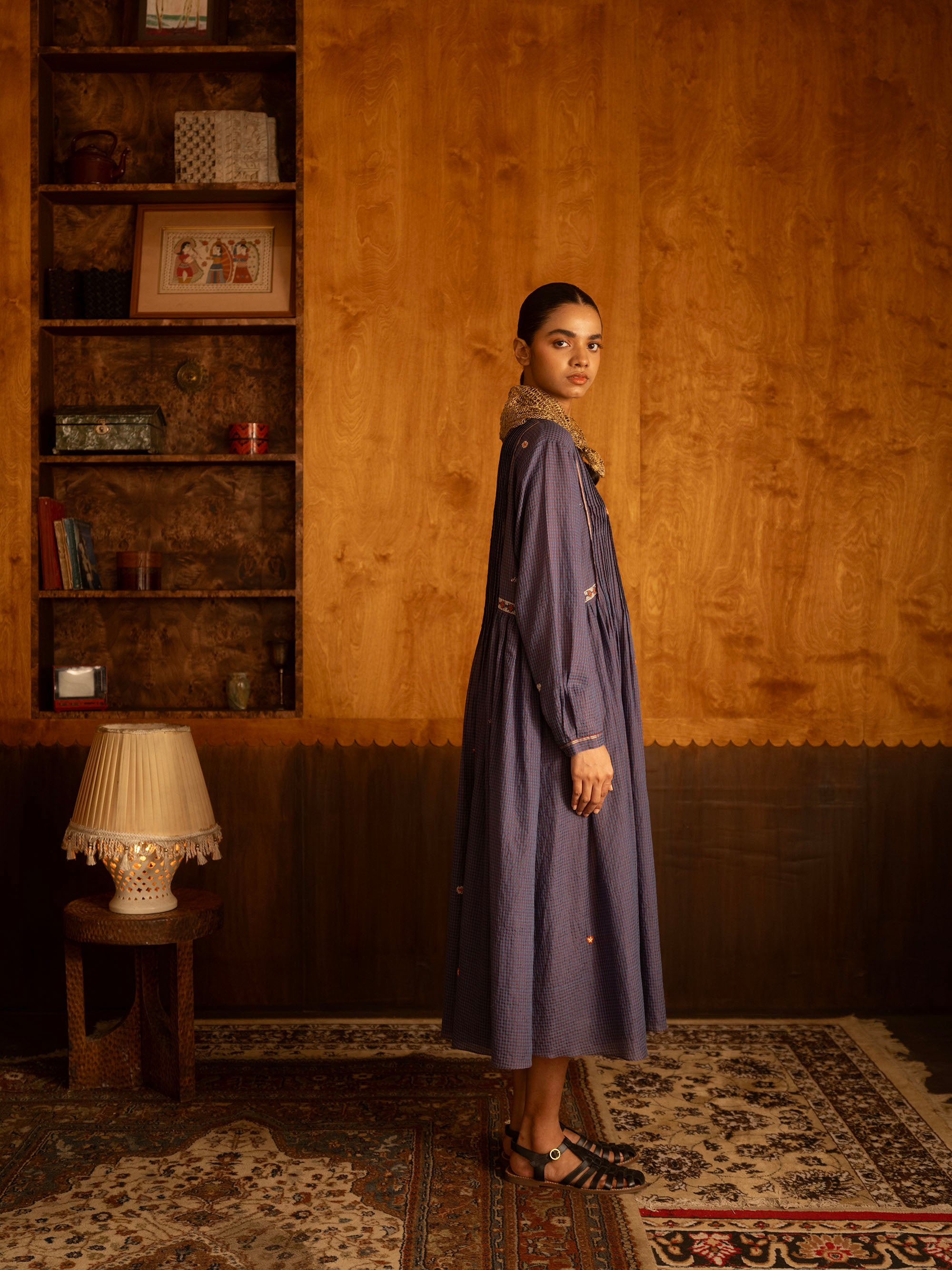 The She Recites Gulzar Dress – Blue