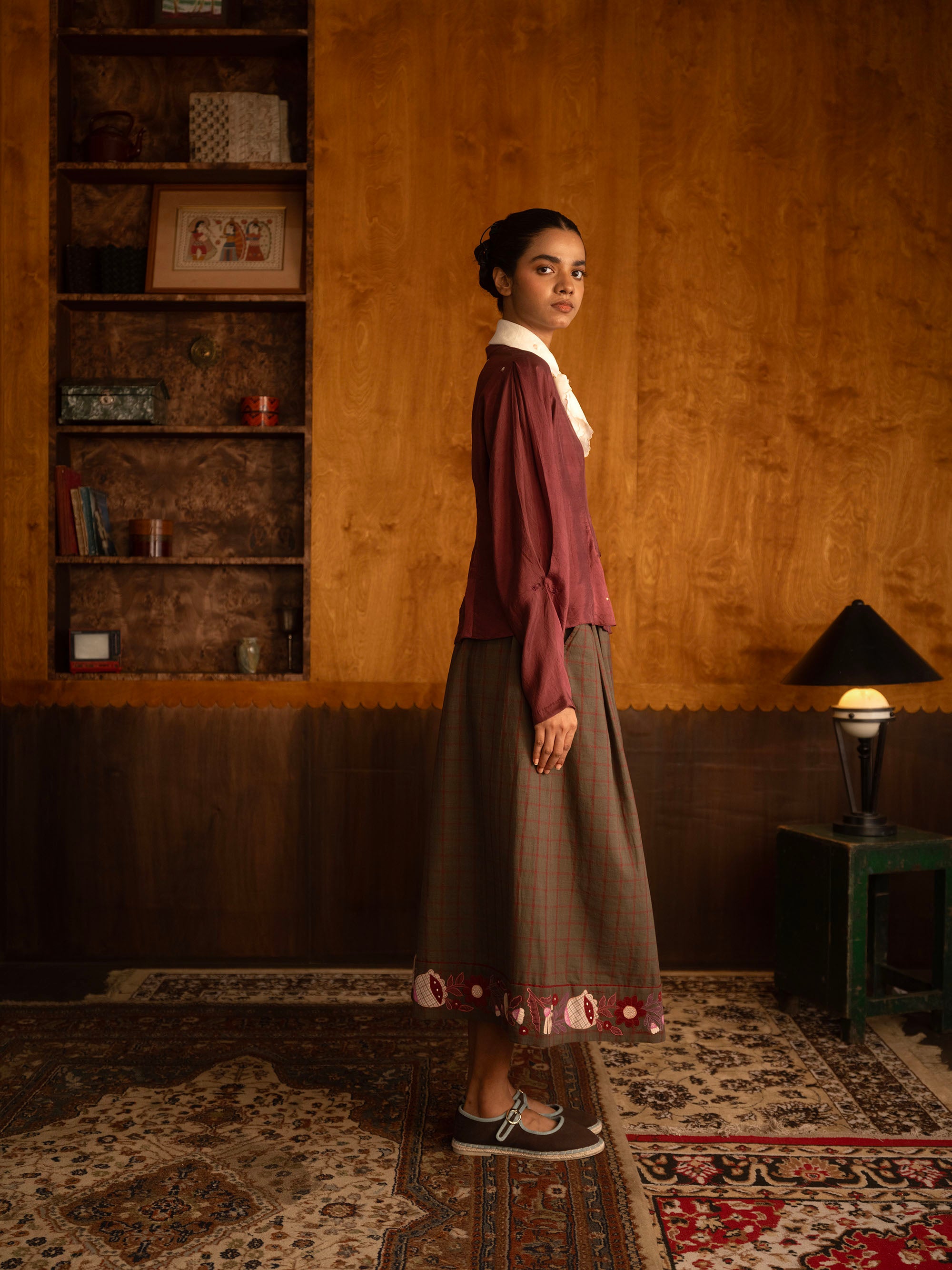 The Modern Victorian Blouse – Burgundy