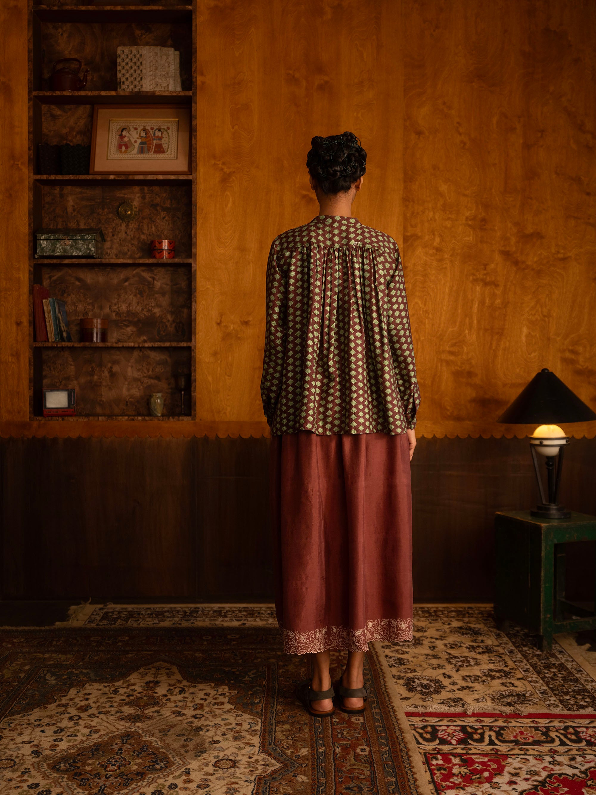 At the Brocante Skirt – Burgundy