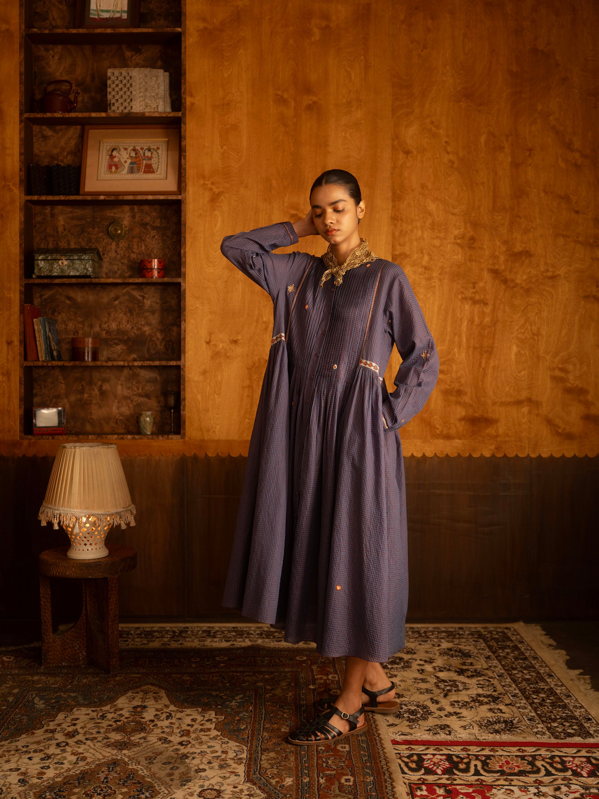 The She Recites Gulzar Dress – Blue