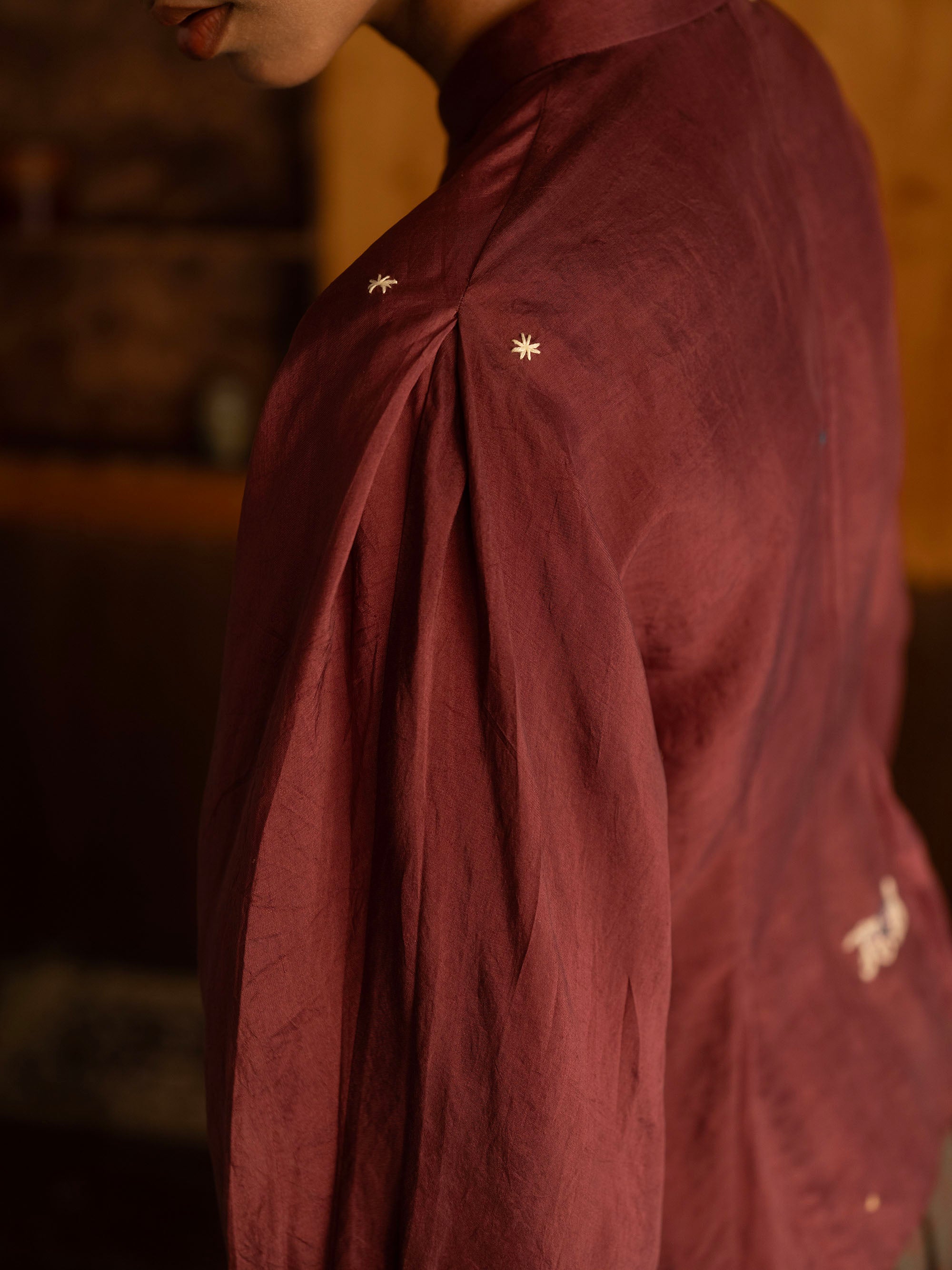 The Modern Victorian Blouse – Burgundy