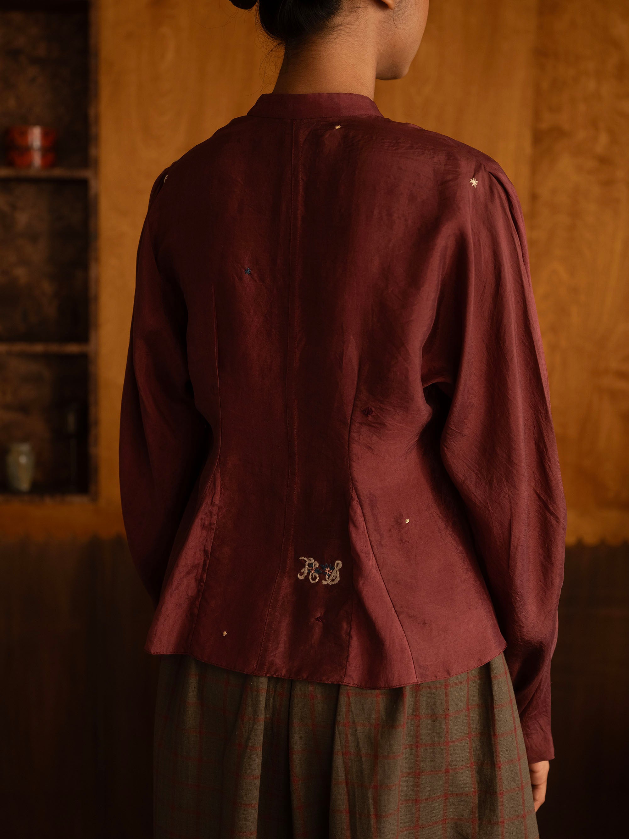 The Modern Victorian Blouse – Burgundy