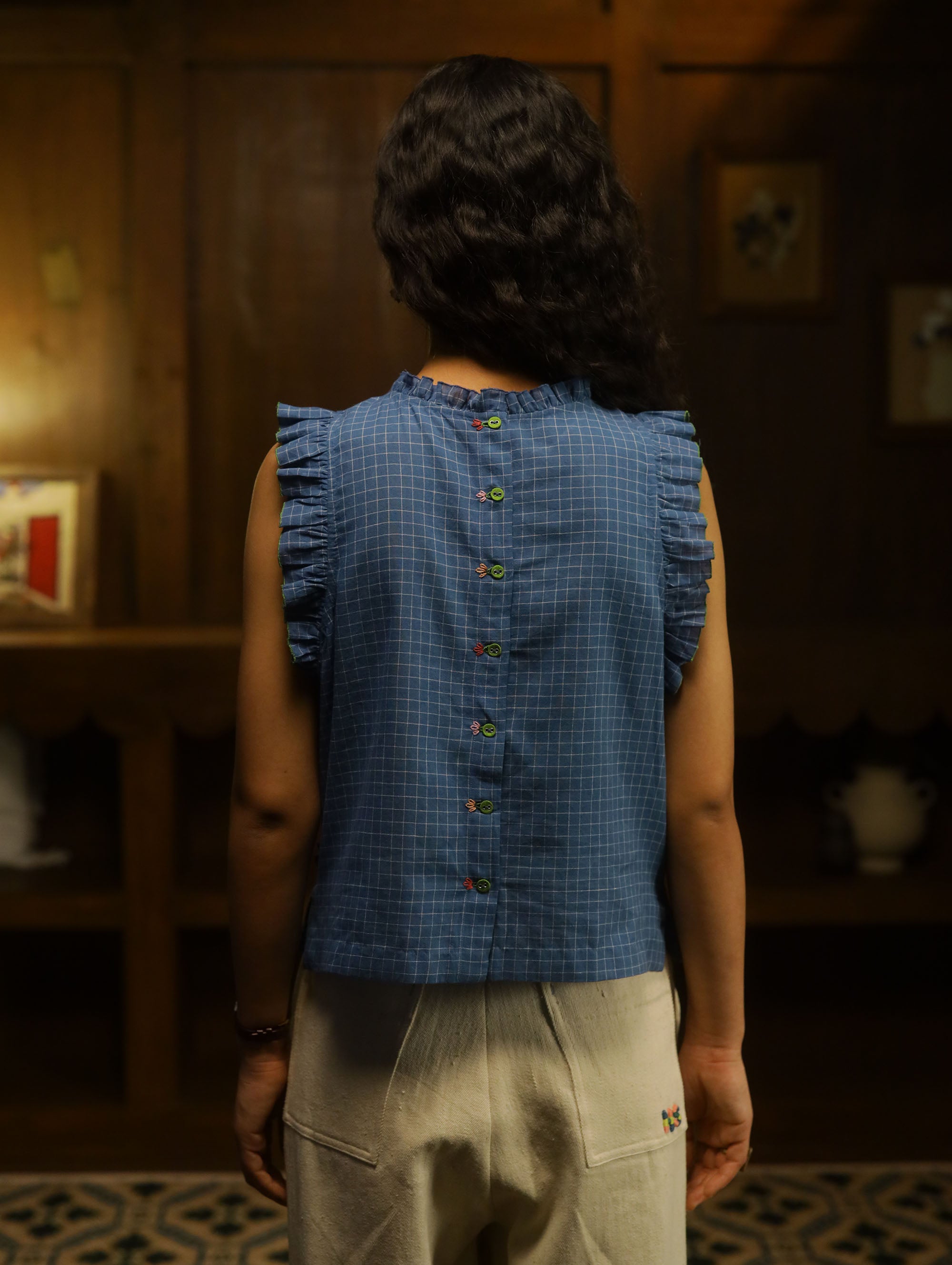 Kurf-Ruffle Top – Blue