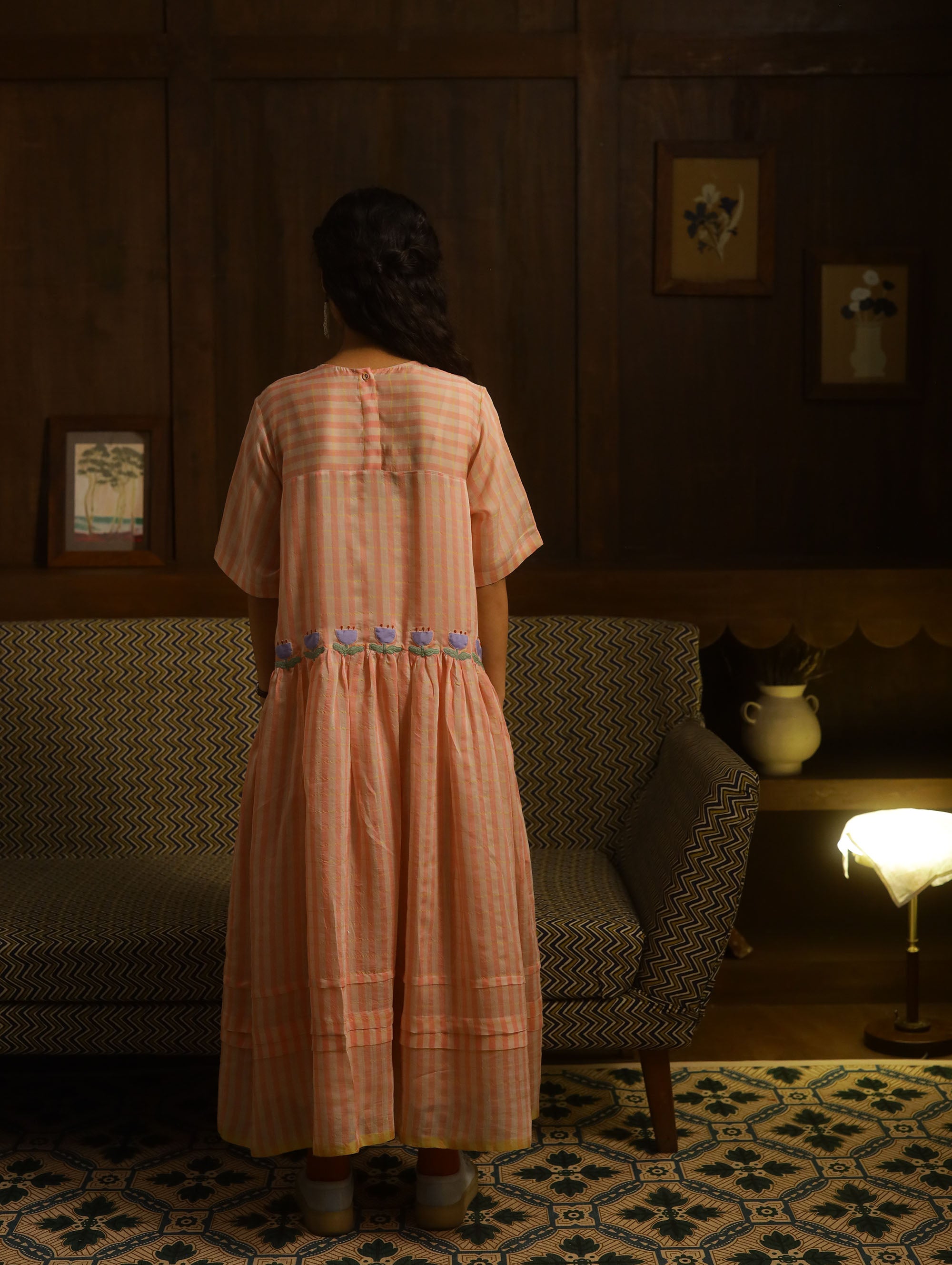 The Basket And Straw Hat Dress – Pink