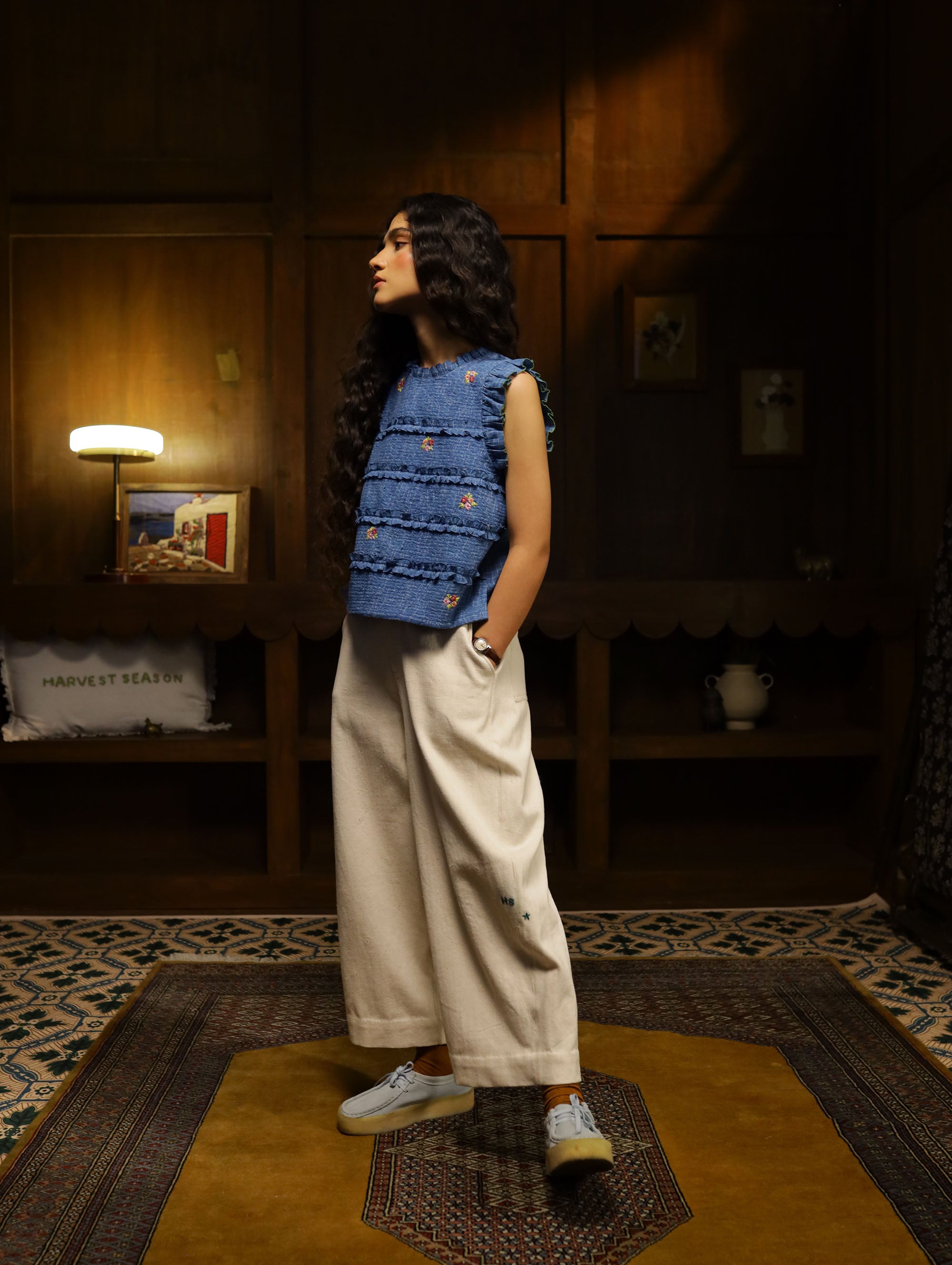 Kurf-Ruffle Top – Blue